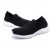 Men Casual Sports Shoes Breathable Knitted Slip On Sneakers