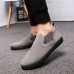 Men Low Top Soft Sole Elastic Band Slip On Sneakers