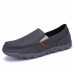 Big Size Men Canvas Elastic Comfortable Slip On Casual Sneakers