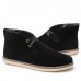 Men Soft Suede Leather High Top Flat Sneakers Boots