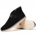 Men Soft Suede Leather High Top Flat Sneakers Boots