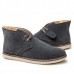 Men Soft Suede Leather High Top Flat Sneakers Boots