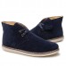 Men Soft Suede Leather High Top Flat Sneakers Boots