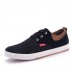 Men's Canvas Sneakers Breathable Soft Sole Lace up Casual Shoes