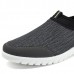 Large Size Men Comfy Soft Sole Sports Breathable Cloth Sneakers Slip On Shoes