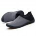 Men Breathable Knitted Mesh Casual Sneakers Soft Slip On Flats