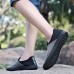 Men Breathable Knitted Mesh Casual Sneakers Soft Slip On Flats