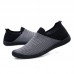 Men Breathable Knitted Mesh Casual Sneakers Soft Slip On Flats