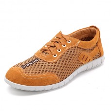 US Size 6.5-12 Men Breathable Outdoor Lace Up Casual Mesh Sneakers