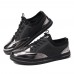 Men Casual Sneakers Microfiber Leather Lace Up Sneakers