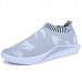 Men Breathable Elastic Knitted Farbic Casual Sneakers