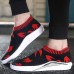 Men Breathable Elastic Knitted Farbic Casual Sneakers