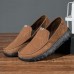 Men Casual Soft Canvas Daily Walking Slip-on Flats