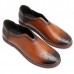 US Size6.5-11 Men Casual Soft Sole Comfy Brogue Style Genuine Leather Flats Oxfords Shoes