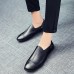 Men Lightweight Genuine Leather Casual Slip-on Flats