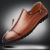 Men Lightweight Genuine Leather Casual Slip-on Flats