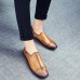 Men Lightweight Genuine Leather Casual Slip-on Flats