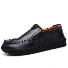 Men Soft Decorative Stitching Slip-on Business Casual Flats