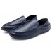 Men Casual Soft Sole Leather Slip On Flat Loafers Driving Shoes