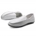 Men Casual Soft Sole Leather Slip On Flat Loafers Driving Shoes