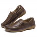 Men Comfy Genuine Leather Flats Soft Sole Loafers