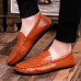 Men Casual Soft Sole Slip On Leather Loafers Driving Flats