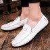 Men Casual Soft Sole Slip On Leather Loafers Driving Flats