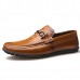 Men Morden Style Genuine Leather Driving Flats