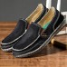 Men Soft Comfortable Knitted Fabric Slip-on Canvas Flats