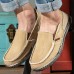 Men Soft Comfortable Knitted Fabric Slip-on Canvas Flats