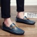 Men Casual Genuine Leather Slip-on Loafers Soft Flats