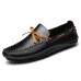 Men Casual Genuine Leather Slip-on Loafers Soft Flats