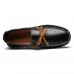 Men Casual Genuine Leather Slip-on Loafers Soft Flats