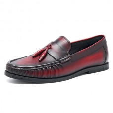 Men Comfy Casual Handsewn Moccasin Genuine Leather Flats Oxfords Loafers Shoes