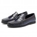 Men Comfy Casual Handsewn Moccasin Genuine Leather Flats Oxfords Loafers Shoes