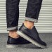 Men Soft Casual Stitching Platform Leather Loafers