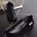 Men Casual Soft Sole Side Zipper Leather Flat Loafers