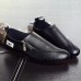 Men Casual Soft Sole Side Zipper Leather Flat Loafers