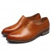 Men Casual Business Comfy Genuine Leather Flat Loafers Slip On Oxfords