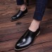 Men Casual Business Comfy Genuine Leather Flat Loafers Slip On Oxfords