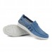 Men Comfy Breathable Hollow Outs Denim Cloth Slip On Loafers Soft Flats Shoes