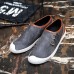 Men Breathable Hand Stitching Casual Leather Flats