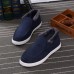 Fur Lining Winter Men Cotton Shoes Keep Warm Plush Casual Flats