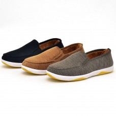 Men Soft Comfortable breathable Knitted Fabric Keep Warm Flats