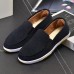 Men Soft Comfortable breathable Knitted Fabric Keep Warm Flats