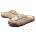 Men Casual Breathable Canvas Low Top Slip On Loafers Flax Insole Shoes