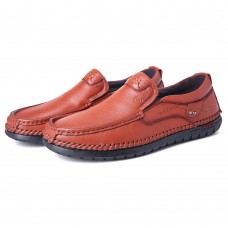 Menico Men Soft Casual Business Genuine Leather Flats