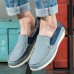 Men Canvas Casual Soft Stitching Leisure Flats