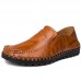 Men Soft Microfiber Casual Business Hand Stitching Flats