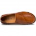 Men Soft Microfiber Casual Business Hand Stitching Flats